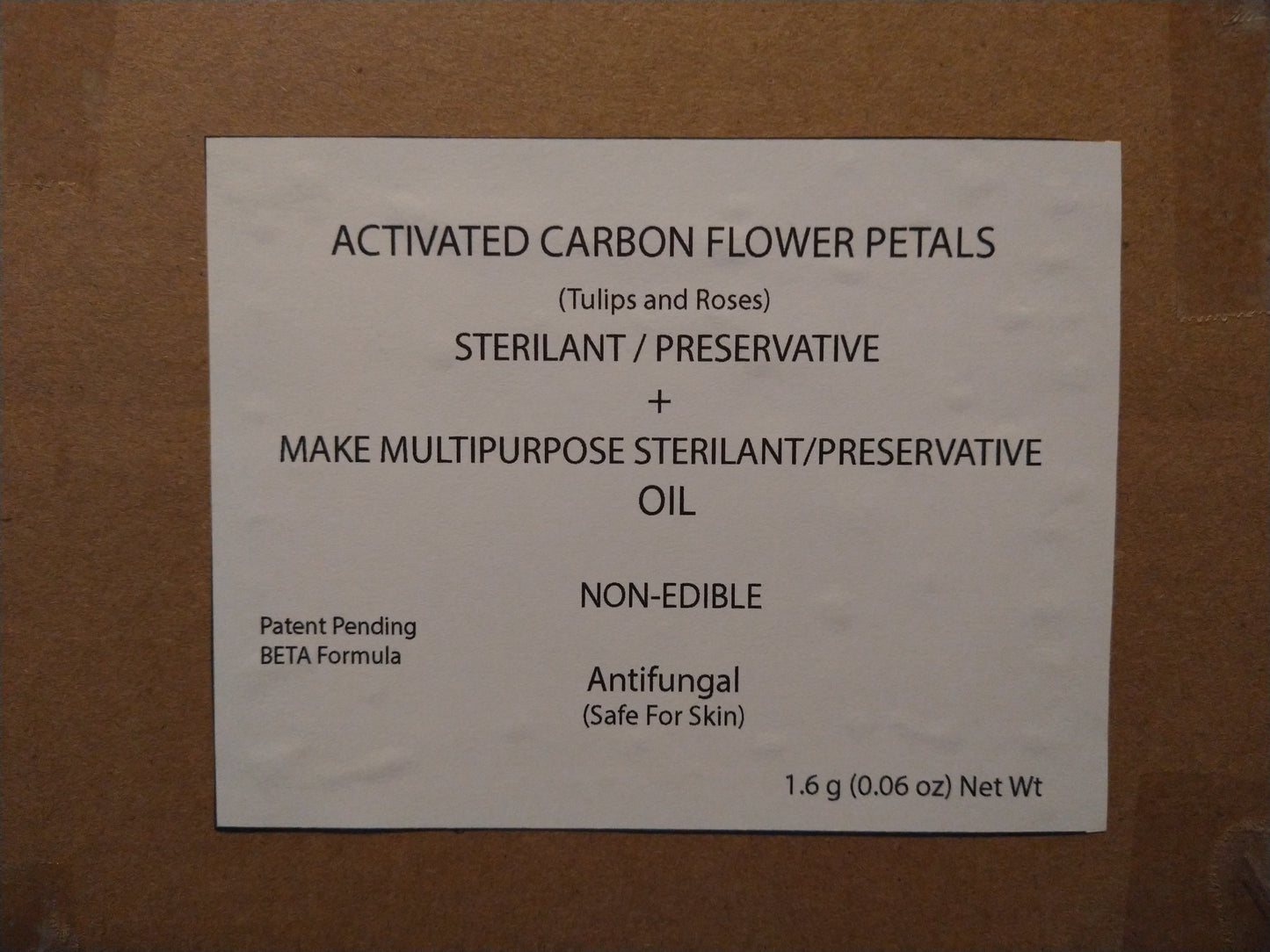 Activated Carbon Flower Petals + Plant-Based Multipurpose Oil