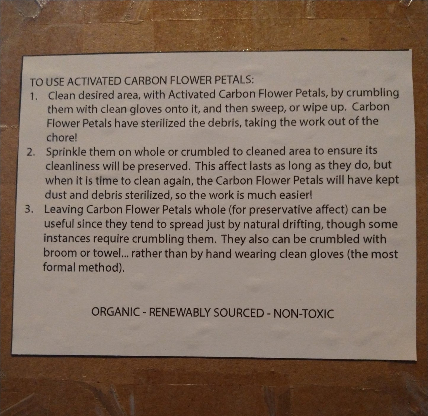 Activated Carbon Flower Petals + Plant-Based Multipurpose Oil
