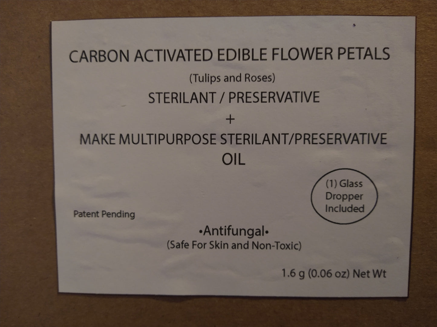 Carbon-Activated Edible Flower Petals + Plant-Based Multipurpose Oil