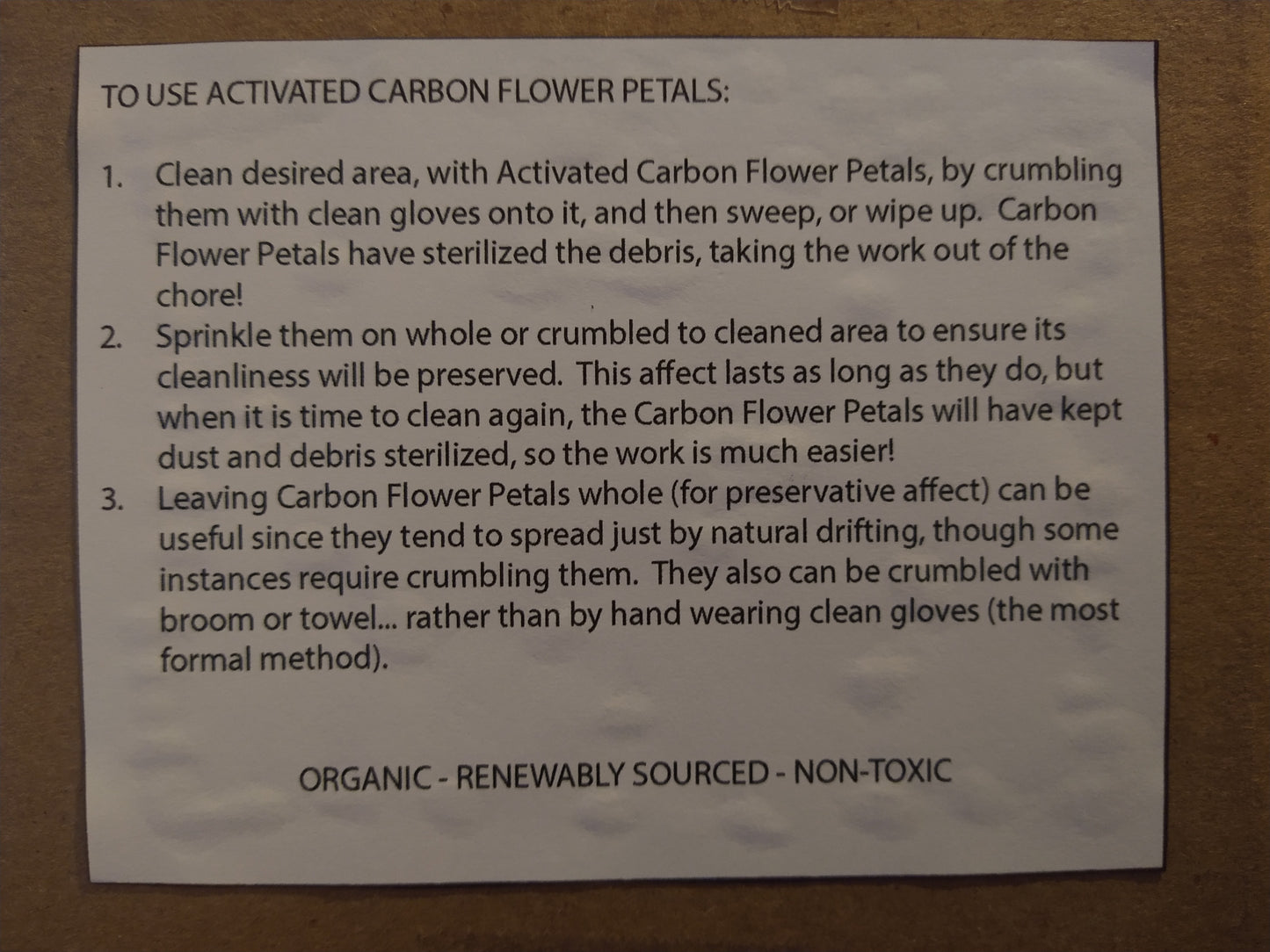 Carbon-Activated Edible Flower Petals + Plant-Based Multipurpose Oil
